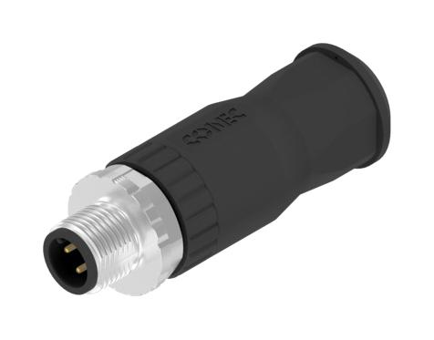 Amphenol Conec 43-00100 Sensor Connector, M12, Plug, 4Pos, Screw