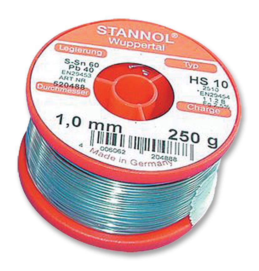 Stannol Hs10 2510 1,2mm 250G Stannol Solder Wire, 60/40, 1.2mm, 250G