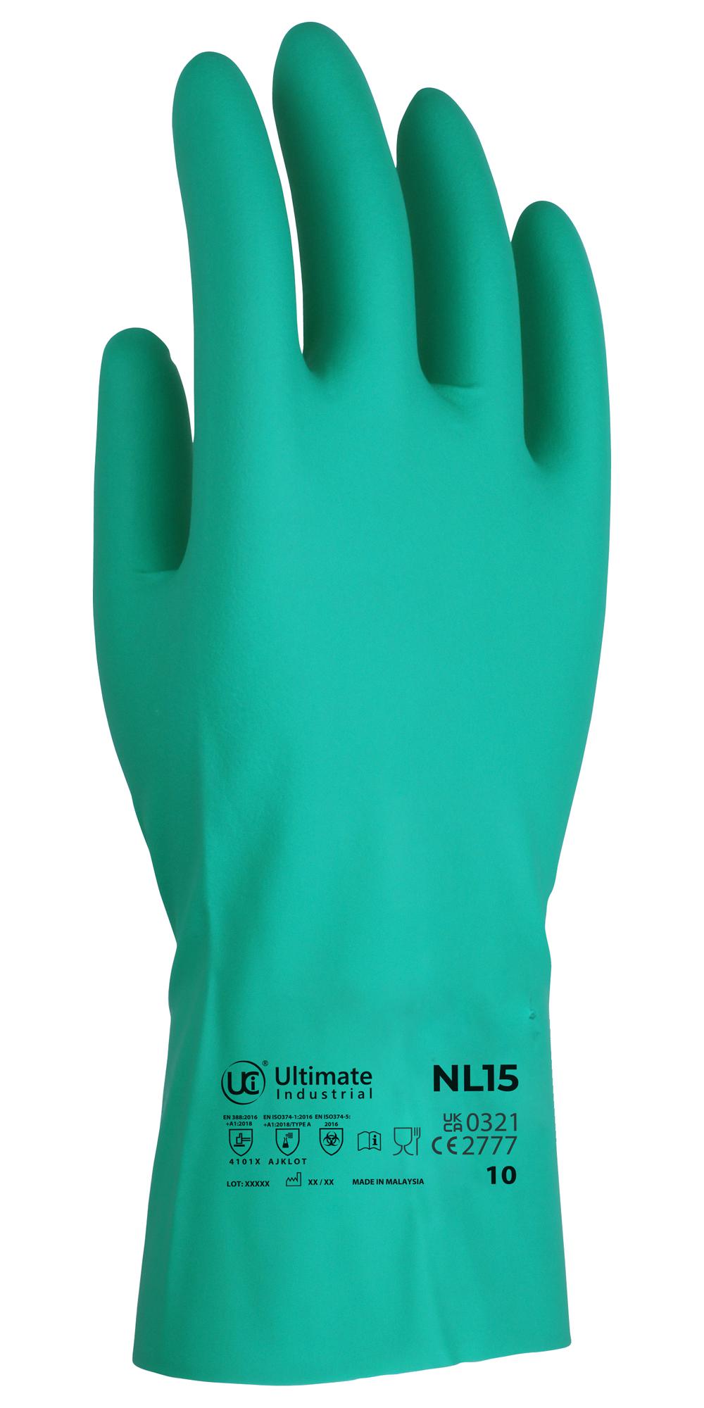Uci G/nitra/gn/08 Gloves, NItrile, Green, M