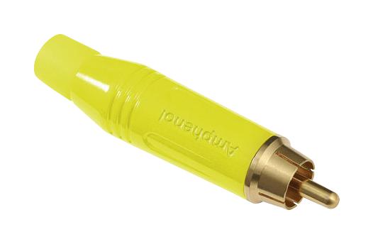 Amphenol Sine/tuchel Acpr-Yel Rca Connector, Plug, 2Pos, 13.8mm, Yel