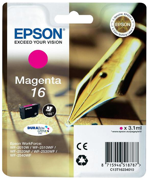 Epson C13T16234010 Ink Cartridge, Magenta, T1623, 16, Epson