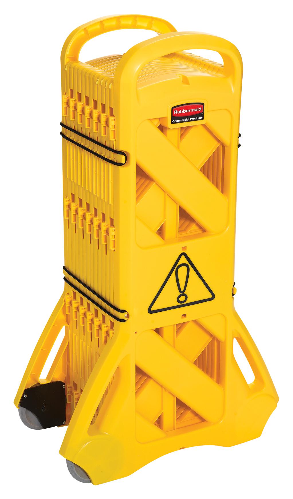 Rubbermaid Fg9S1100Yel Portable Mobile Barrier, Pe, Yellow