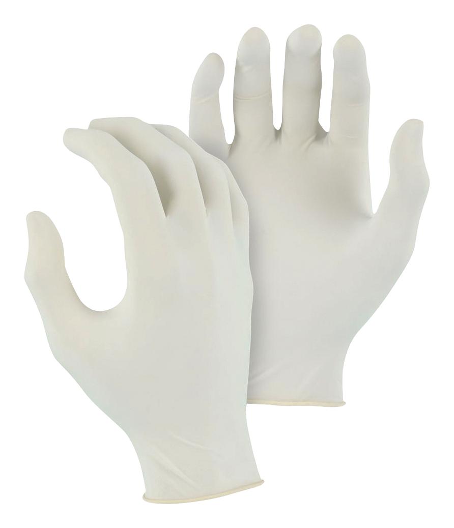 Majestic 3419/10 Glove, Disposable, Latex, L, Natural
