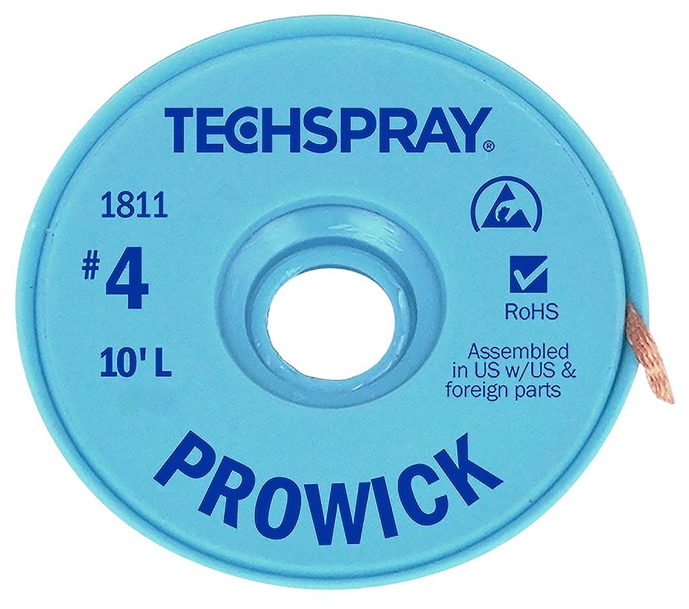 Techspray 1811-100F Braid, Pro-Wick Desoldering, 100Ft