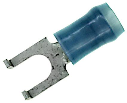 Amp Connectors / Te Connectivity 2-320862-1 Terminal, Spade/fork, #8, Crimp, Blue