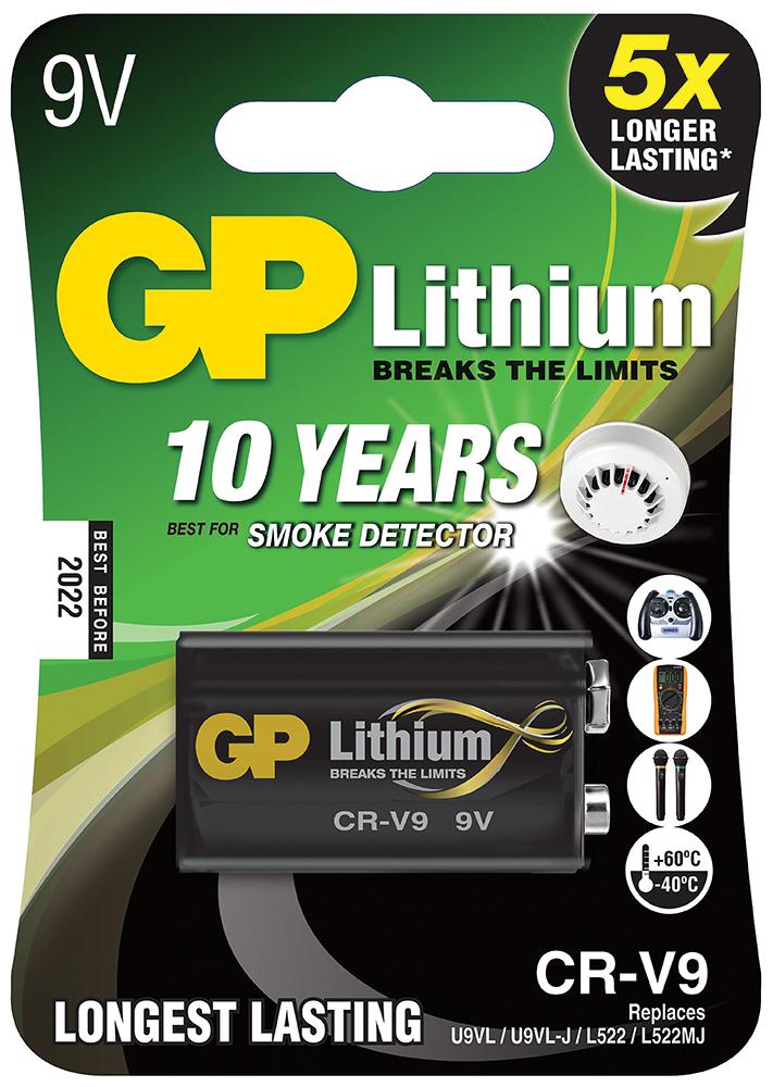 Gp Batteries Gppvlcrv9003 Battery, Lithium, 9V, 800Mah