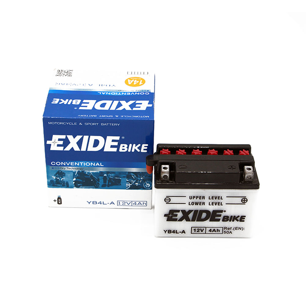 Exide EB4L-A Conventional Motorcycle Battery Size