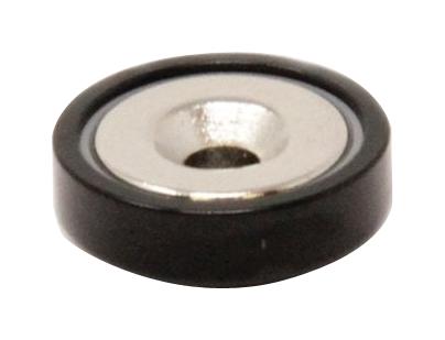 Eclipse Magnetics E1100/neo/blk/f Pot Magnet, 16mm X 5.2mm, Neodymium, Blk