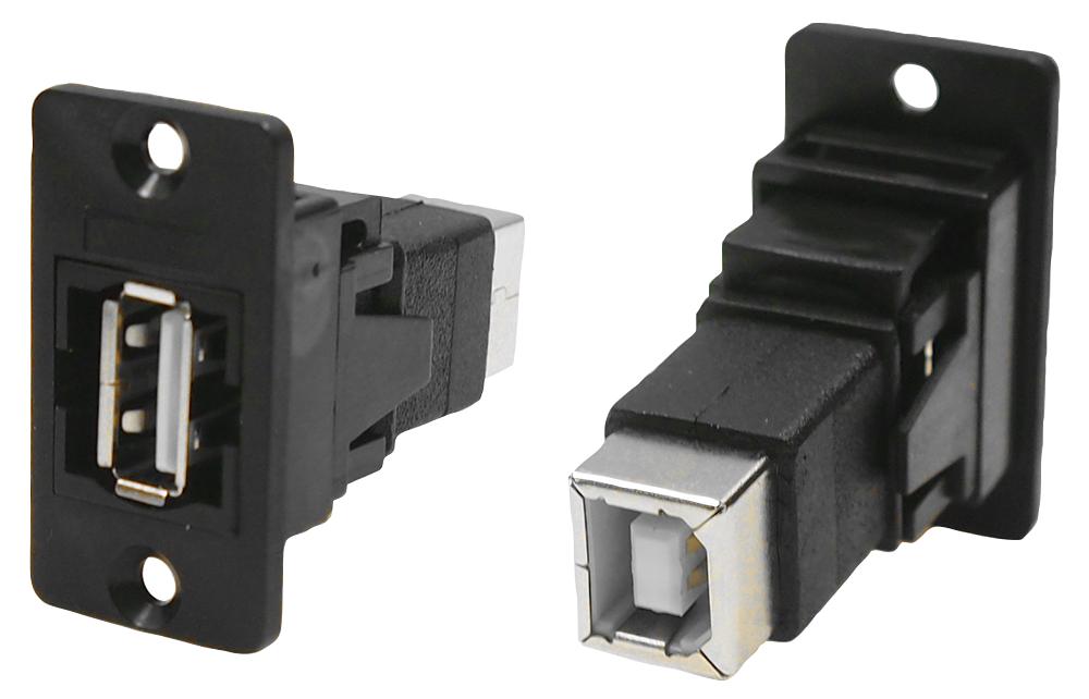 Cliff Electronic Components Cp30609N Usb Adapter, 2.0 Type A Rcpt-B Rcpt