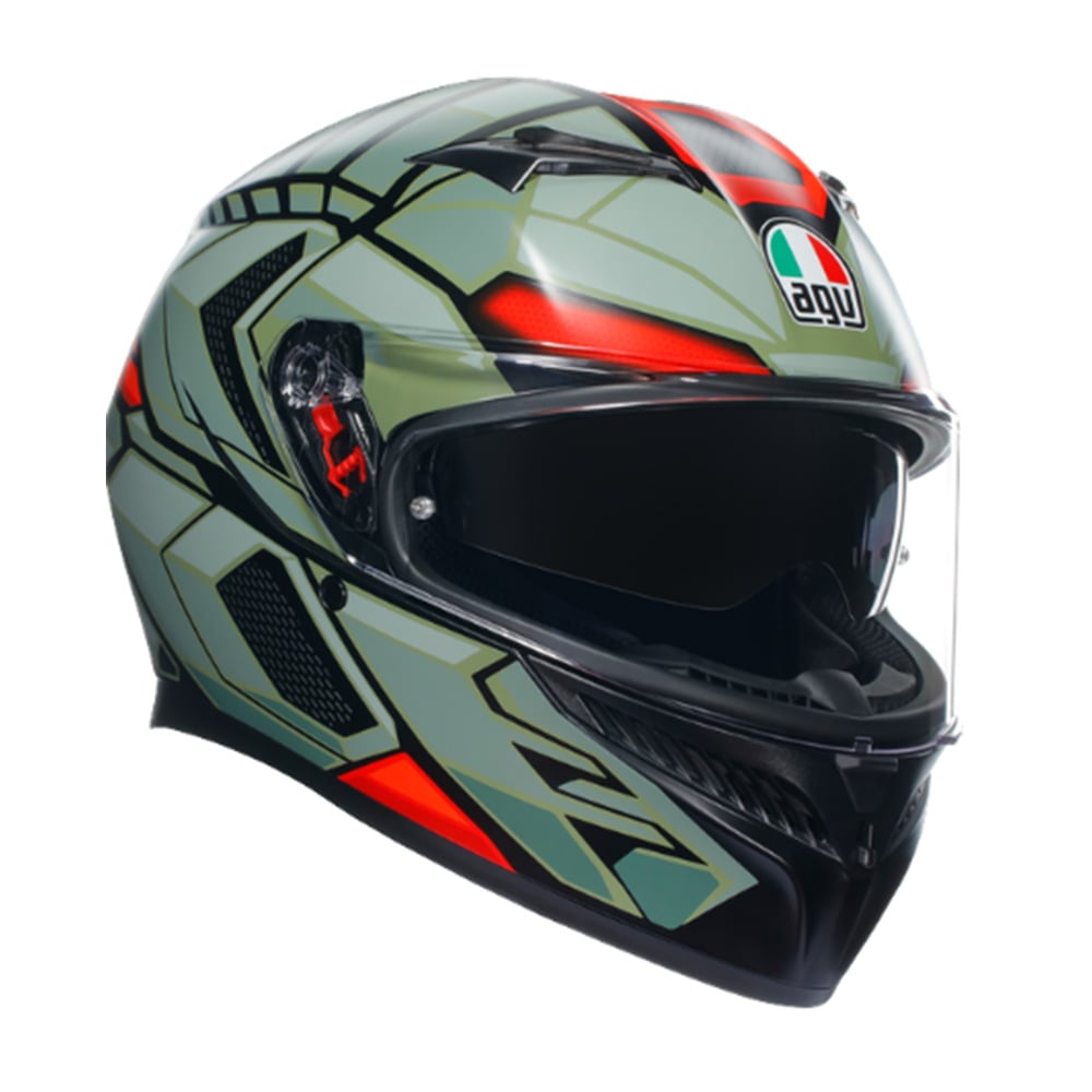 AGV K3 Decept Matt Black/Green/Red XS Helmet