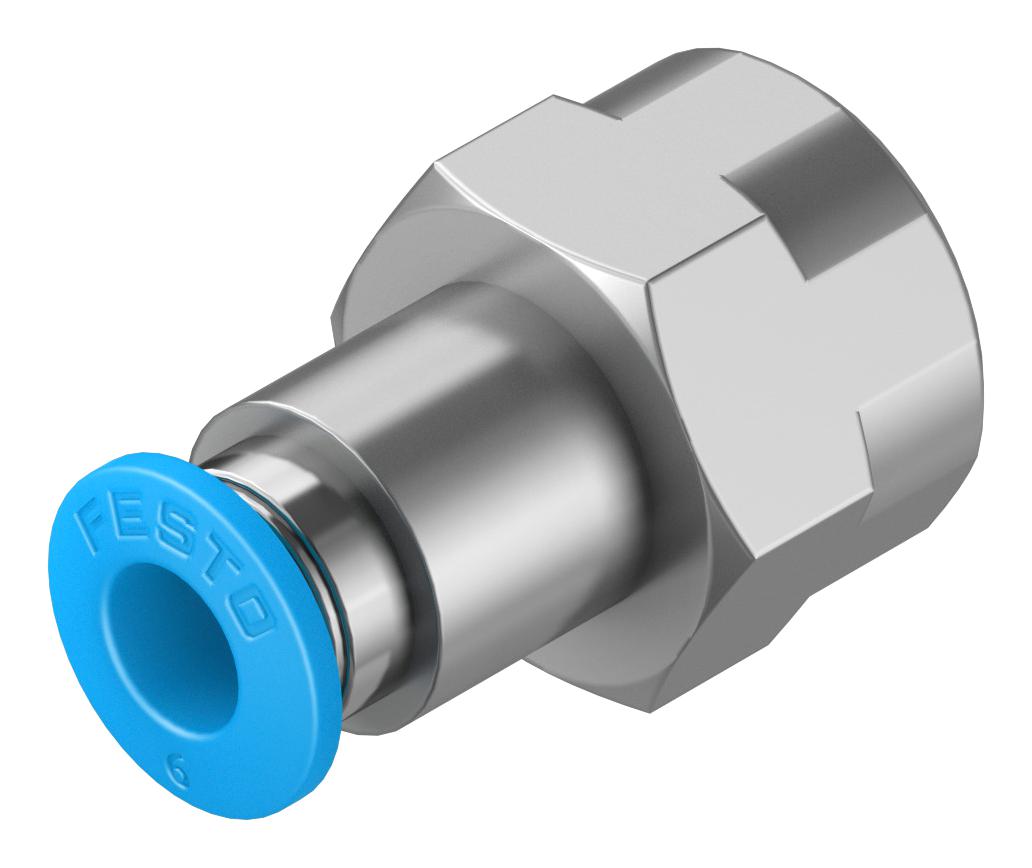 Festo Qsf-1/4-6-B Push-In Fitting, 6mm, G1/4, 11.8mm