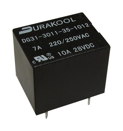 Durakool Dg31-3011-35-1012 Power Relay, Spdt, 10A, 12Vdc, Th