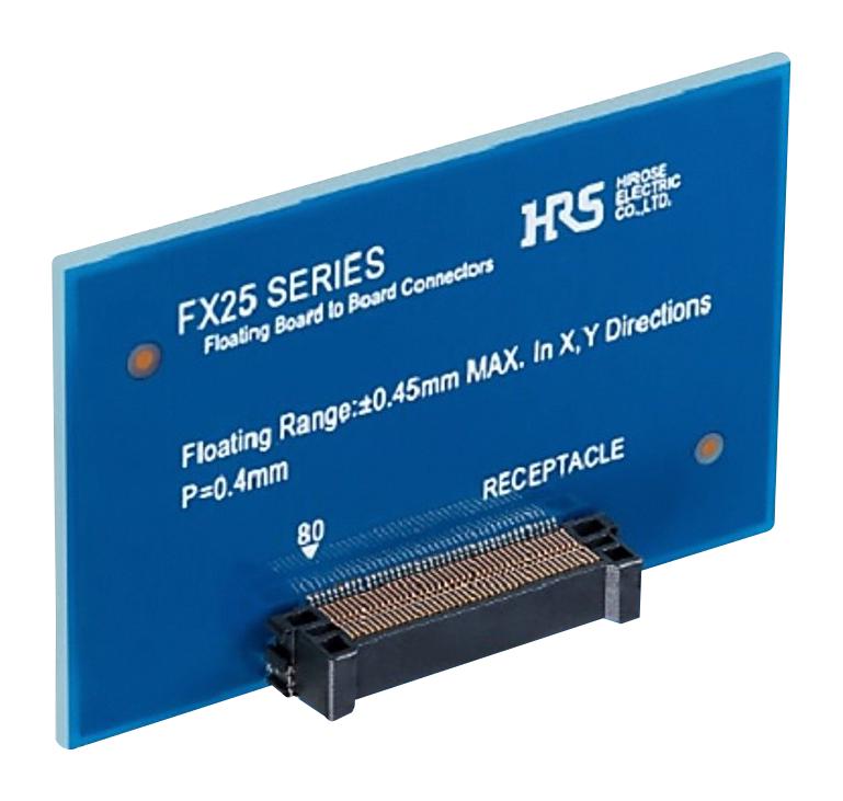 Hirose Fx25-80S-0.4Sh Mezzanine Connector, R/a Rcpt, 80Pos, 2Row