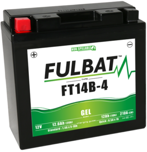 Fulbat FT14B-4 Gel Motorcycle Battery Size