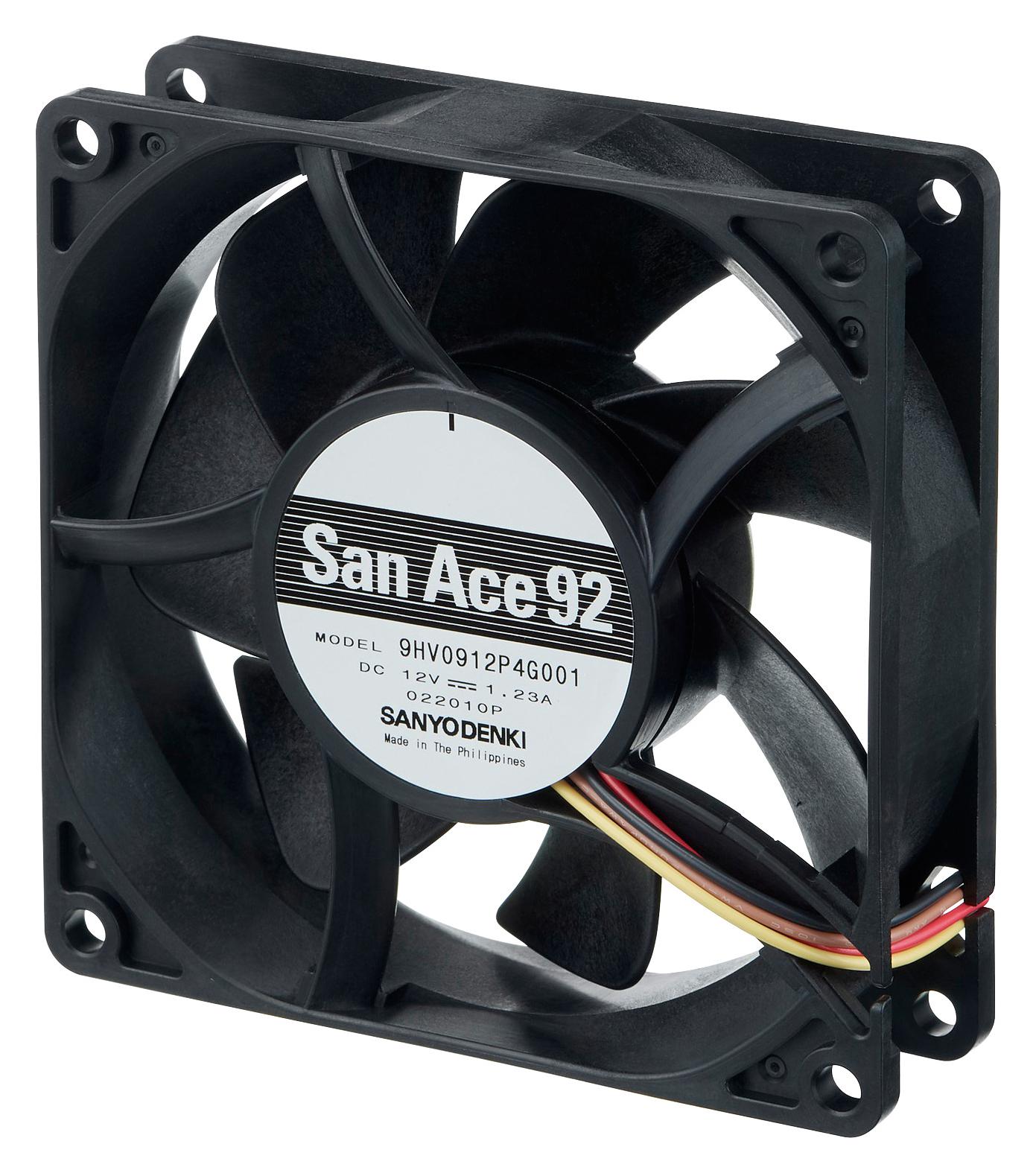 Sanyo Denki 9Hv0912P4G001 Axial Fan, 118Cfm, 56Dba, 14.76W, 12Vdc