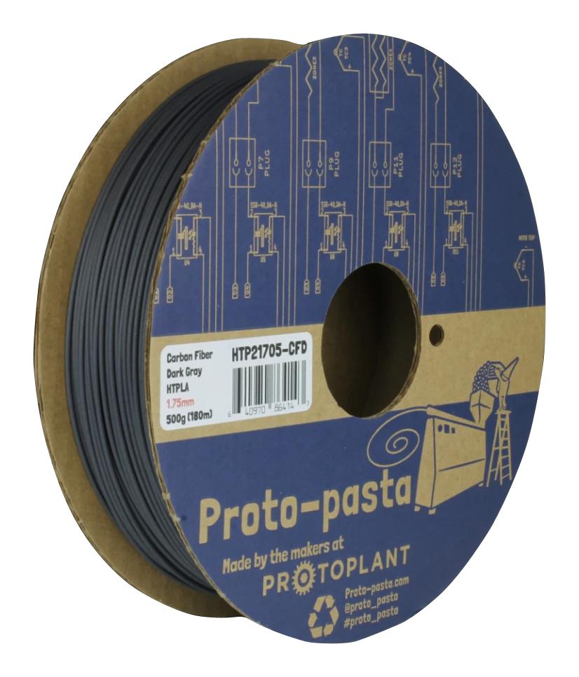 Protopasta Htp21705-Cfd 3D Filament, 1.75mm, Htpla Cf, Gry, 500G