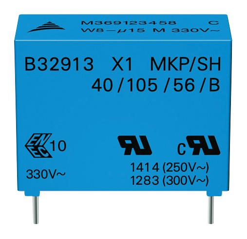 EPCOS B32914B3684M000 Capacitor, 0.68Uf, Class X1, 330V, Rad