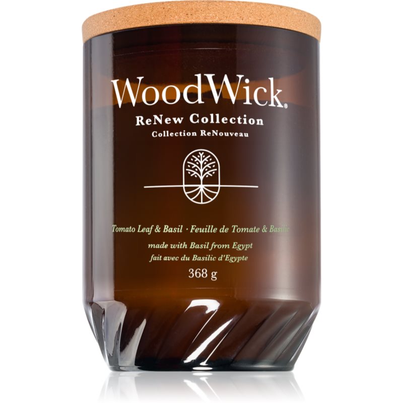 Woodwick Tomato Leaf & Basil scented candle 184 g