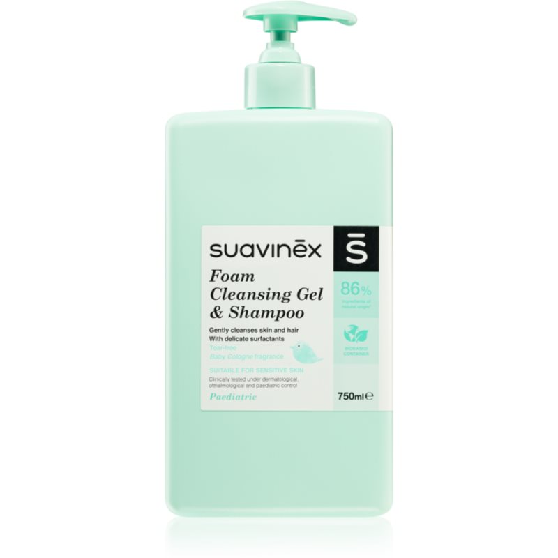 Suavinex Foam Cleansing Gel & Shampoo foam shampoo for children from birth Baby Cologne 750 ml