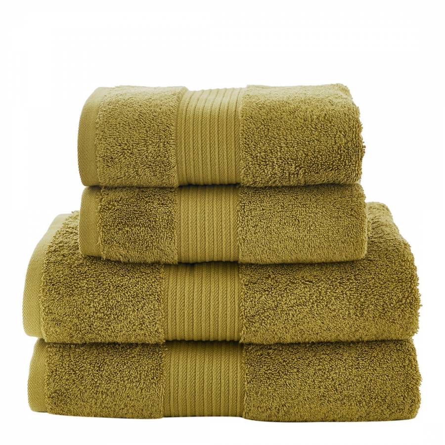 Bliss Pima Pair of Bath Towels Olive
