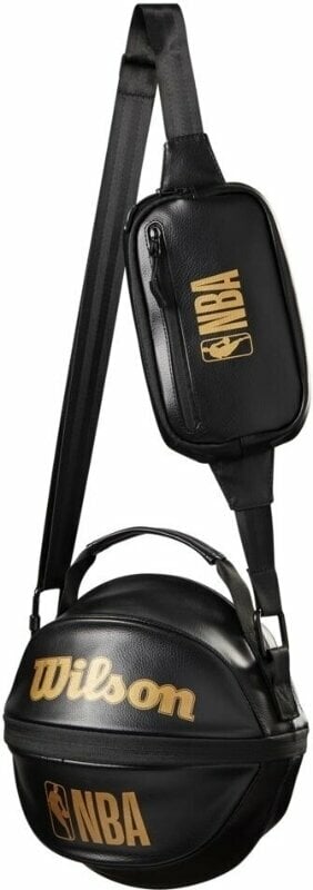 Wilson NBA 3 In 1 Basketball Carry Bag Black/Gold Bag Accessories for Ball Games