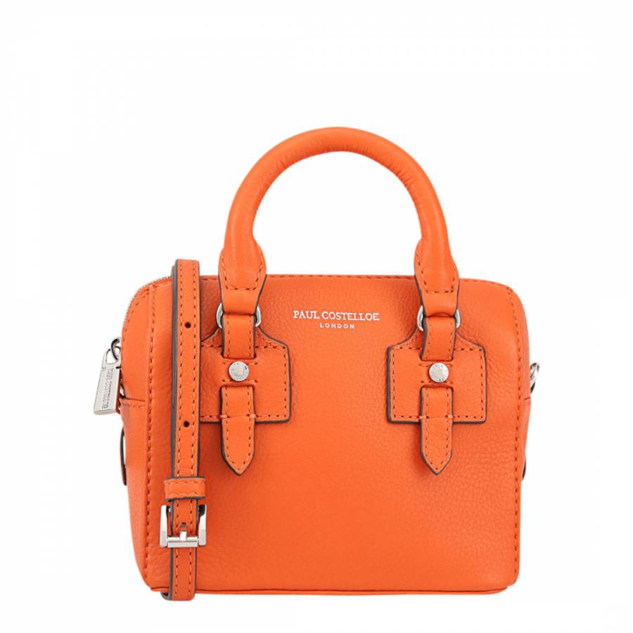 Orange Bonita Top Handle Bag