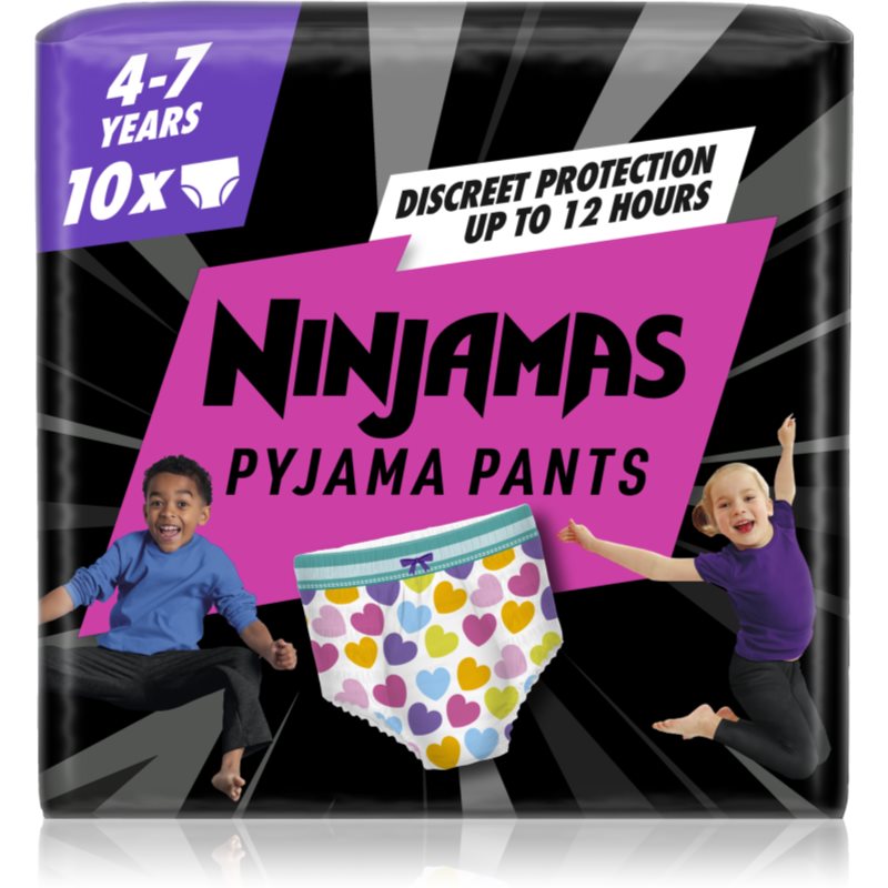 Pampers Ninjamas Pyjama Pants 17-30 kg Hearts 10 pc