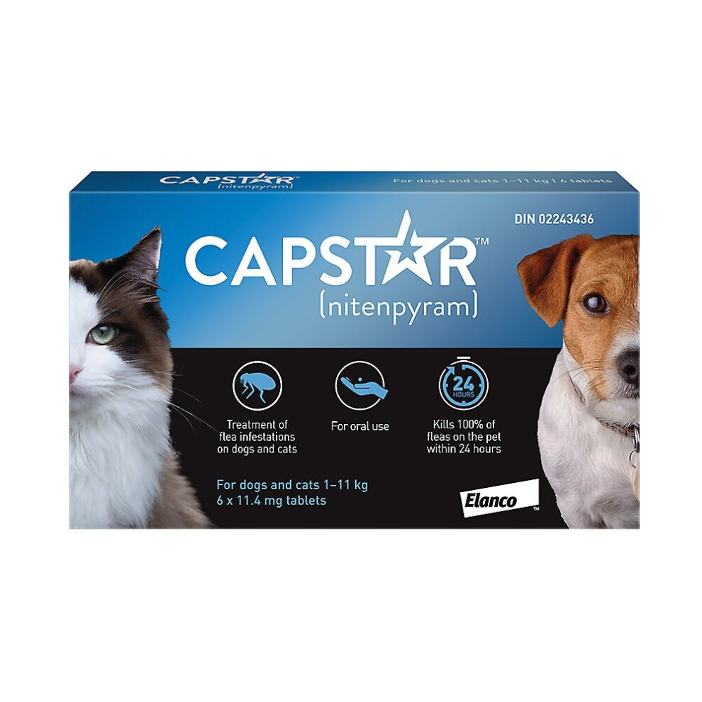 Capstar Tablets For Cats & Dogs Oral Flea Treatment <11mg x 6 Pack