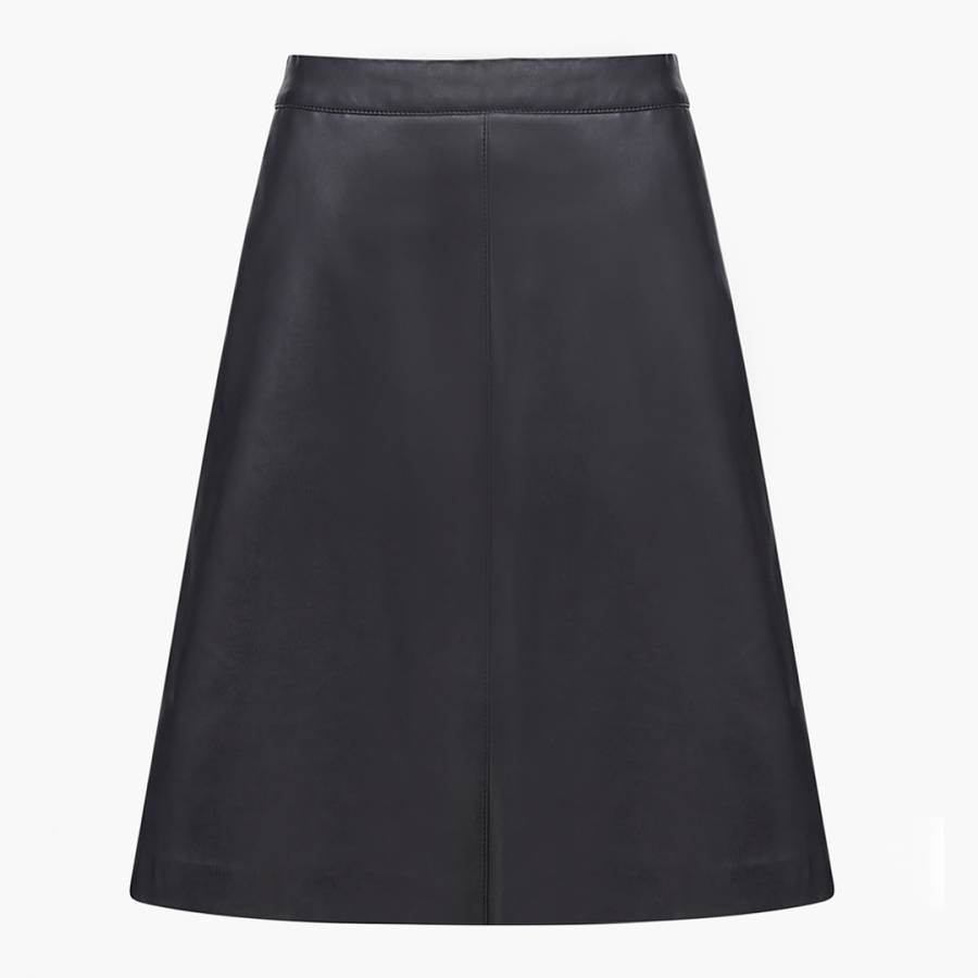 Black Ania Faux Leather Mini Skirt