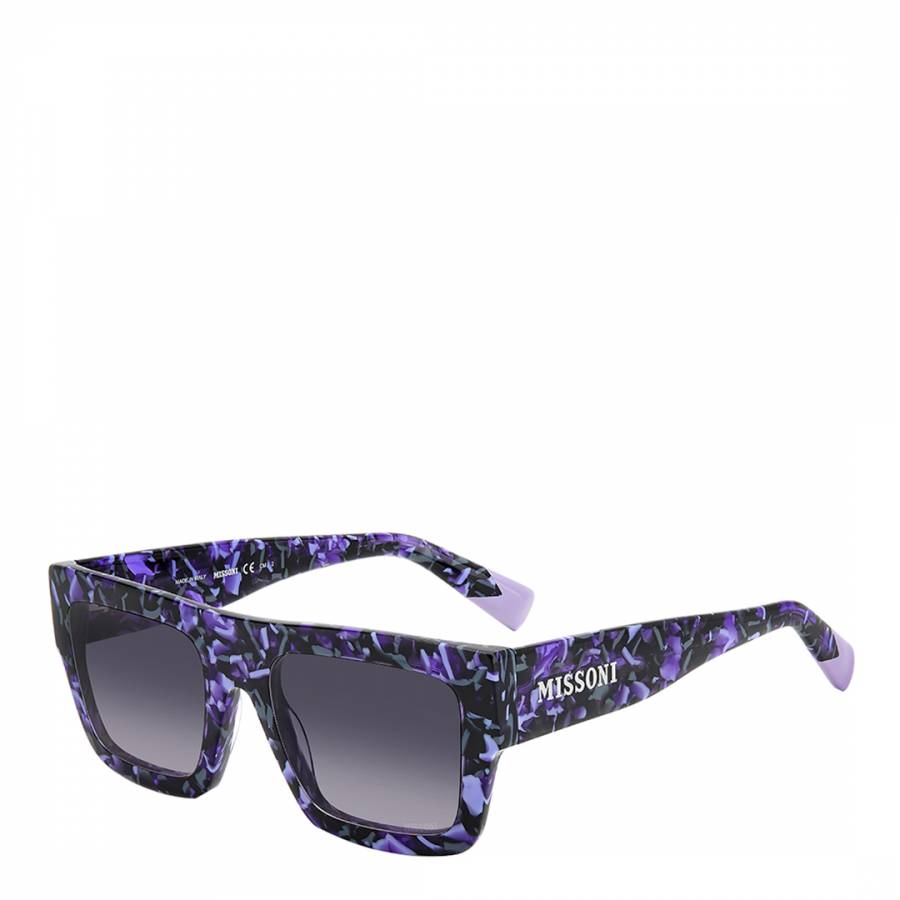 Violet Havana Grey Flat Top Sunglasses