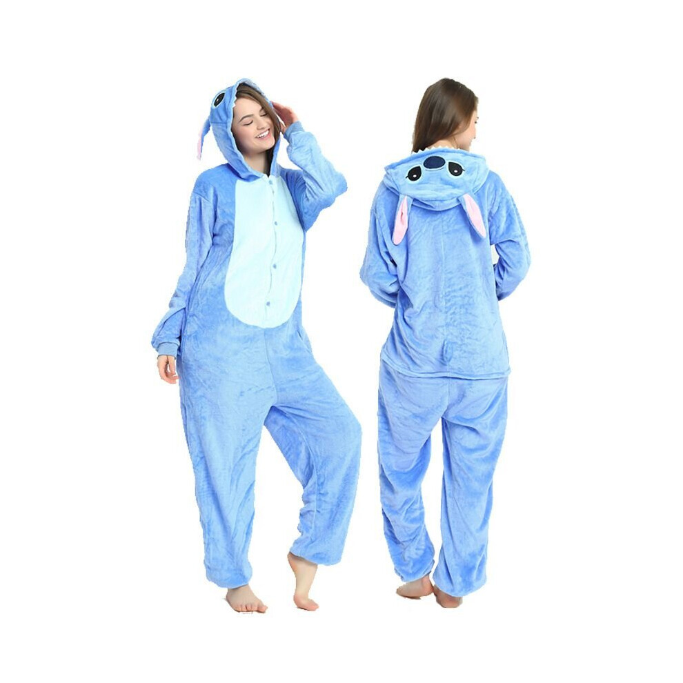 (Blue Stitch, L) Adult unisex animal loose one-piece sleepwear outfit