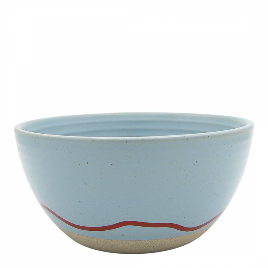 Set of 6 Studio Bowl  - Clear Sky & Red