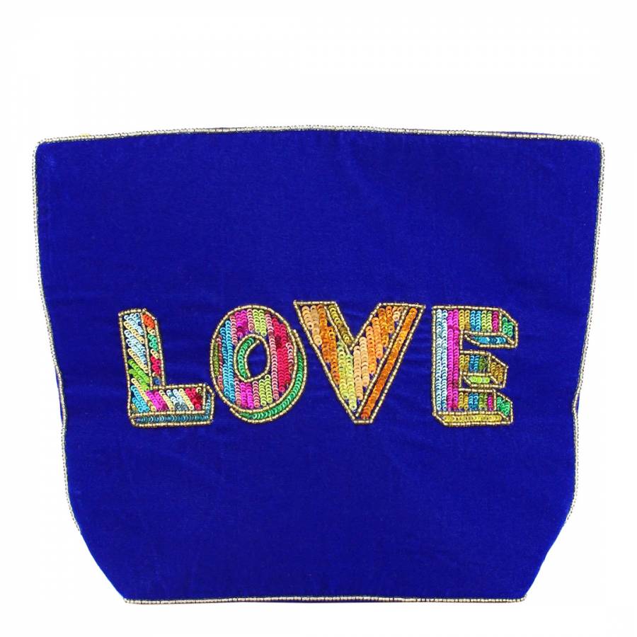 Love Blue Make Up Bag
