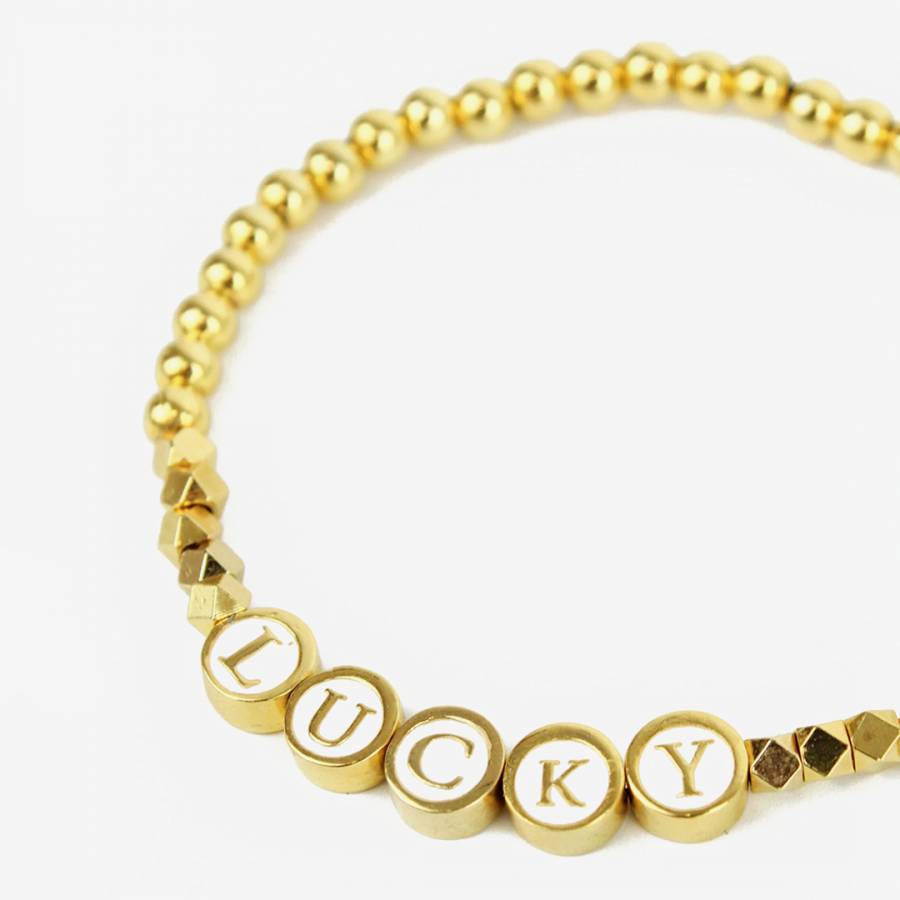 Gold Lucky Beaded Bracelet