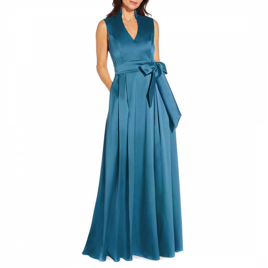Deep Blue Sleeveless Maxi Dress