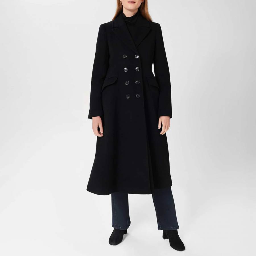 Black Blakely Wool Blend Coat