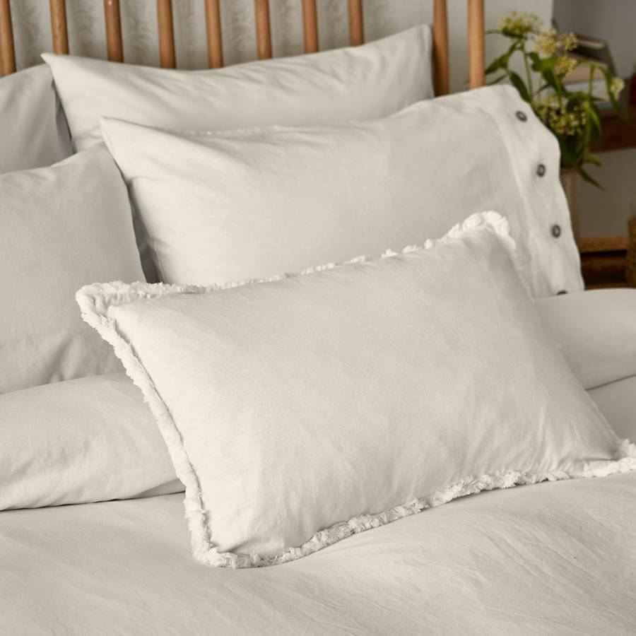 Linen Cotton Bed Cushion White