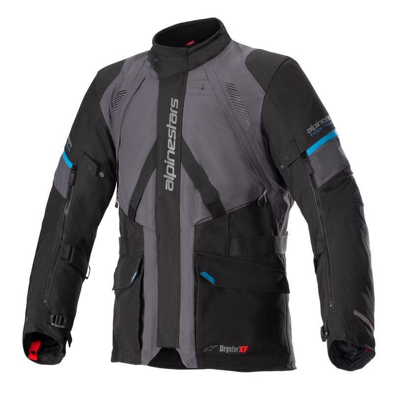 Alpinestars Monteira Drystar XF Jacket Tar Gray Black Methyl Blue Size 2XL