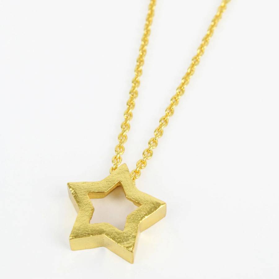 Gold Brushed Star Pendant