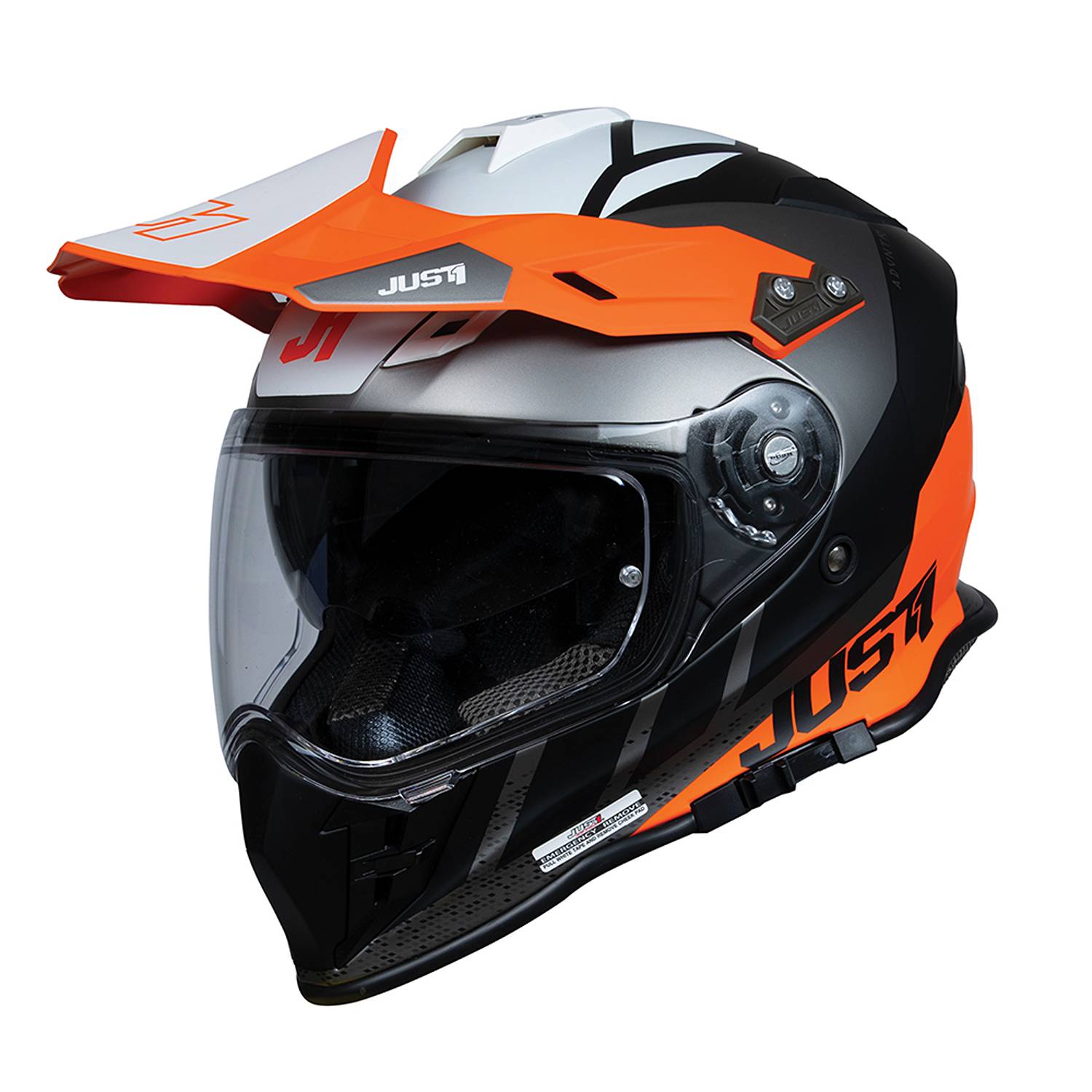 Just1 Helmet J34 Pro Outerspace Orange Titanium Matt Adventure Helmet Size S