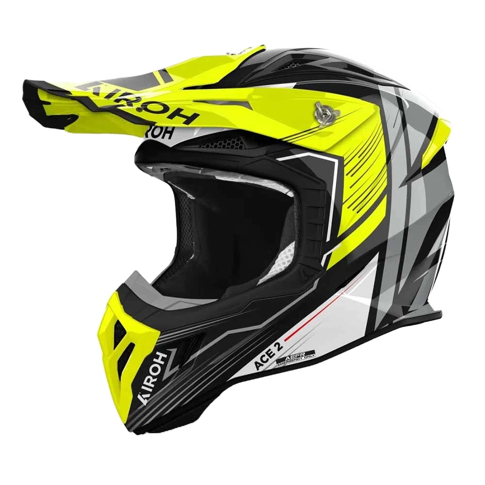 Airoh Aviator Ace 2 Engine Yellow Gloss Offroad Helmet Size S