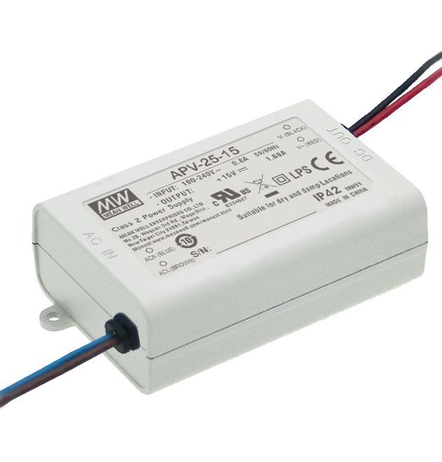 MEAN WELL Apv-25-12 Led Driver, Constant Voltage, 25.2W