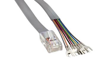 Amphenol Cables on Demand Mp-5Frj45Slps-001 Enet Cable, Rj45 Plug-Spade Lug, 1Ft