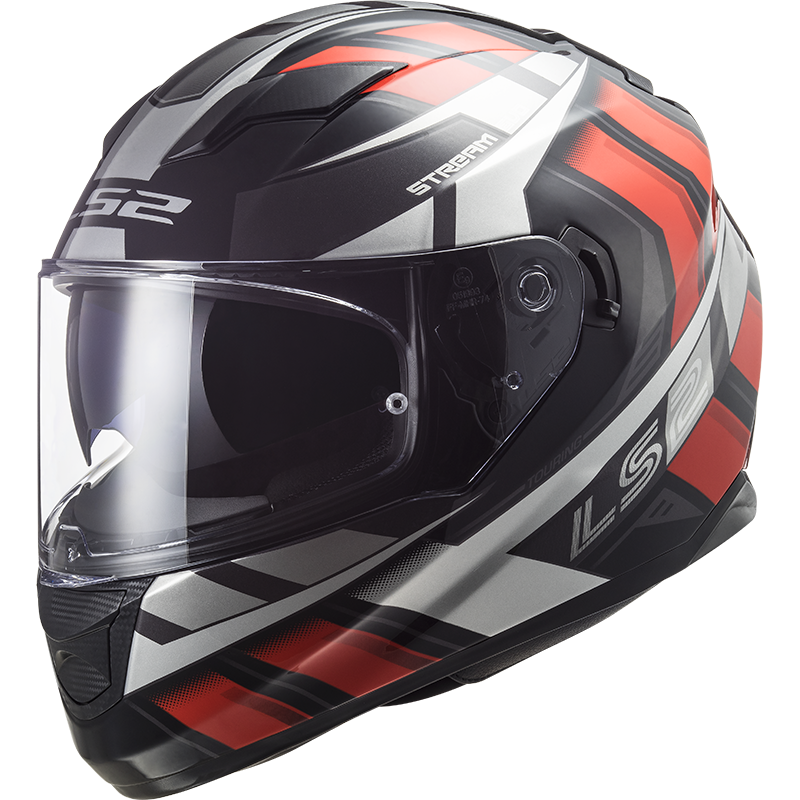 LS2 FF320 Stream Evo Loop Black Red Full Face Helmet Size XL