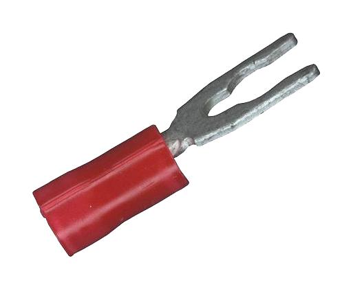 Amp Connectors / Te Connectivity 52950-1 Terminal, Spring Spade, #8, Red