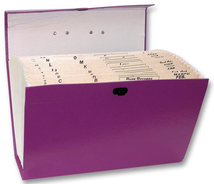 Cathedral Expcaboxpu File Case 20 Tabs Purple