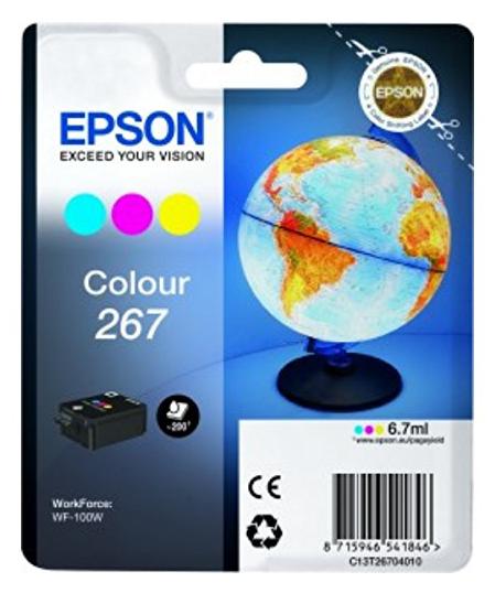 Epson C13T26704010 Ink Cartridge, Wf100W C/m/y, Original
