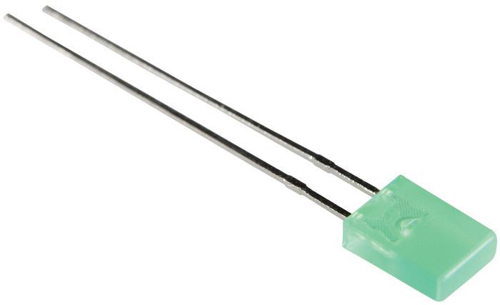 Lumex Ssl-Lx2573Gd. Led, Green, 5mm X 2mm, 10Mcd, 565Nm