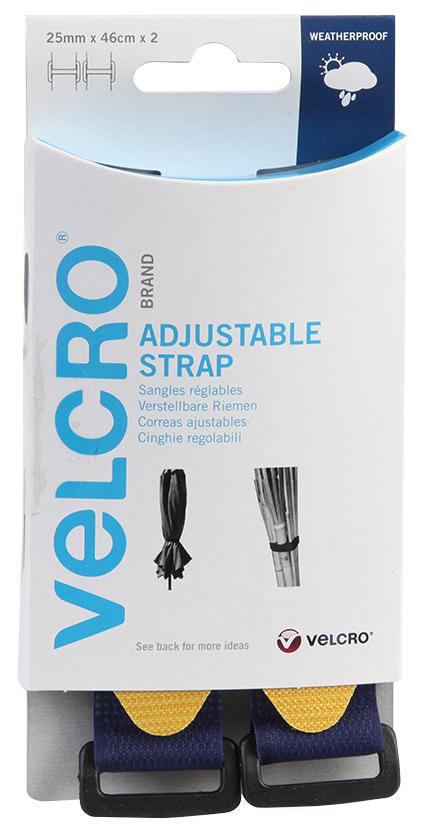 Velcro 60328 Adjustable Straps, 25X460mm Blue (Pk=2)