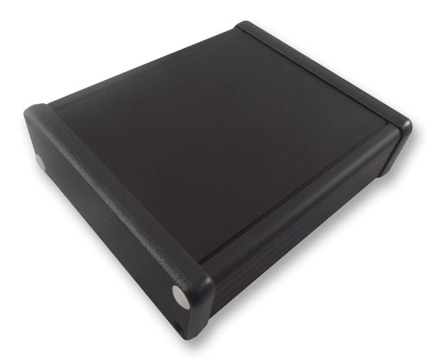 Hammond 1455L1201Bk Box, Black, Aluminium End Plate